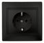 Розетка 2P+E Schuko, 16А-250В, IP20, СУ, Plano, антрацит 1-202-05 Intro ЭРА - Б0044567