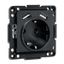 Стокгольм Механизм Розетки 1-местной с/з, USB 2A 16А винтовые клеммы черный с защ. штор. | EZR16-2USB-typeA EKF