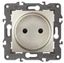 Розетка однофазная скрытого монтажа, в рамку без шторок шампань 16А 250В IP20 автоматические (безвинтовые) зажимы 14-2105-04 Эра Elegance - Б0034287