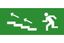 Эвакуационный знак ЭП15 По лестнице вверх налево 140x280 мм | 140280 TechnoLux
