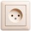 Розетка 1-м СП W59 16А IP20 без заземл. защ. шторок в сборе сл. кость SE RS16-153-28 APC