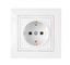 Розетка 1-м СП 10А IP20 с заземл. бел. Bylectrica РС16-342