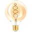 Лампа светодиодная филаментная F-LED G95-7W-824-E27 spiral gold (филамент, шар спир зол, 7Вт, тепл, E27) (20/560) ЭРА - Б0047663