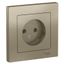 Розетка 1-м СП AtlasDesign 16А IP20 без заземл. в сборе шампань SE ATN000540 APC