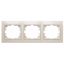 Рамка для розеток и выключателей 3 поста слоновая кость пластик Intro Plano 1-503-02 - Б0027628 ЭРА