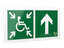 Знак безопасности PS-42226.E77 "Напр.движ. к пункту сбора(безоп.зоне)МГН прямо" Белый свет a23581 BS