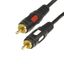 Кабель 2 RCA - RCA, длина 3 метра, черный (GOLD), 17-0145, REXANT MEET 17-0145
