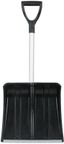 Лопата для уборки снега авто "Мини" 365х380х850мм укороченный алюм. черенок; пластик. 68105