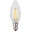 Лампа светодиодная филаментная F-LED B35-7W-827-E14 (филамент, свеча, 7Вт, тепл, E14 (10/100/2800) ЭРА - Б0027942