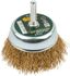 Кордщетка-чашка, со штифтом, стальная латунированная волнистая проволока 75 мм - 38517 РОС