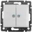 Выключатель 2-клавишный с индикацией 10А безвинтовое крепление белый VALENA DIY - 694278 Legrand