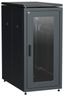 Шкаф сетевой 19" LINEA N 24U 600х1000 мм стеклянная передняя дверь, задняя перфорированная черны | LN05-24U61-GP ITK IEK