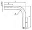 Поворот на 90 градусов D=25мм из нержавеющей стали AISI 304 - 6013-25XR ДКС