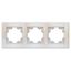 Рамка трехместная горизонтальная серия Афина жемчуг (еврослот) - A0045-OBr Союз