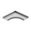 Угол плоский плавный универсальный 90 град. к лотку 600х100, толщ. 1,0 мм, Сендзимир цинк, 086761 | УПТРП90-600х100-1,0-R100-СЦ Ostec УПТРп-600х100