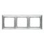 Рамка 3-м Valena горизонт. матов. алюм. Leg 770333 Legrand