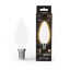 Лампа светодиодная филаментная LED 5 Вт 420 лм 2700К AC185-265В E14 свеча теплая матовая колба Black Filament Gauss - 103201105