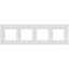 Рамка для розеток и выключателей 4 поста белый матовый пластик ЭРА Elegance 14-5004-01М - Б0065818