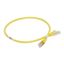 Патч-корд S/FTP категория 6а PVC 0,5 м желтый | 051816 Legrand