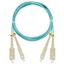 Патч-корд NMF-PC2M3C2-SCU-SCU-002 волоконно-оптический соед. многомод. 50/125мкм стандарта ОМ3 SC/UPC-SC/UPC двойн. LSZH нг(В)-HFLTx 2мм аква 2м NIKOMAX