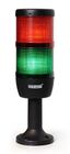 Сигнальная колонна 70 мм, 2 цвета (красный, зелёный), светодиод LED, пласт. патрубок 100 мм с основанием, 220В AC, IP40 - IK72L220XM01 EMAS