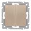 Выключатель двухклавишный, в рамку (скрытого монтажа) сосна 10А 250В винтовые зажимы Intro Accent 6-104-04 - Б0063486 ЭРА