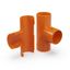Тройник разборный оранжевый d25 мм (1шт/200шт уп/кор) | PR13.02486 Промрукав Строитель
