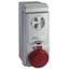 НАСТЕННАЯ РОЗЕТКА UNIKA С ДЕРЖ ПРЕДОХР 32A 2P-E 380-415 IP65 | 83195 Schneider Electric