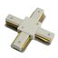 Коннектор X-образный белый для шинопровода CAB1007 - 51893 FERON