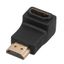 Переходник штекер HDMI - гнездо HDMI, угловой | 17-6805 REXANT MEET