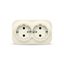 Розетка двухместная серия IONICH, с/з, о/у, 16А, 220В, слоновая кость (ivory) - 1428 Союз