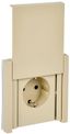 Розетка СП FORTE&PIANO 16А IP44 FP421 с заземл. защ. шторки крышкой винт. крепл. ваниль IEK FP-R16-16-44-K10