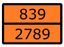 Знак для маркировки опасных грузов ''Номер ООН 839/2789'' ГОСТ Р 52290-2004 300х400 мм, пленка самоклеящаяся 19433-88 - an-7-839-2789 EKF