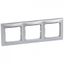 Рамка 3-м Valena горизонт. алюм. модерн (блист.) IEK 694358 Legrand (группа IEK)