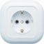 Валентина Розетка 1 пост скрытая с заземлением белый РС16-635 - 7653 Кунцево