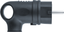 Вилка угловая 61 367 NCA-PLR01-16A-E-IP44-BL с заземл. каучук черн. Navigator 61367 20658