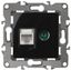Розетка комбинированная RJ45+TV, Эра12, чёрный, 12-3110-06 - Б0027446