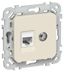Розетка 2-м СП FLITE РКТВ5е-2-0-ФлСл RJ45/TV кат.5E UTP механизм сливочный IEK FI-AK22-1-K86