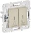 Выключатель 2-кл. SKANDY 10А SK-V16B для отелей с индикацией беж. IEK SK-V20-2-10-K10