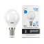 Лампа светодиодная LED 12 Вт 950 лм 6500К AC180-240В E14 шар P45 холодная Elementary Gauss - 53132