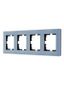 Рамка 4-местн. гориз. VESNA стекло серо-голуб. LEZARD 742-7080-149