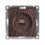 Розетка компьютерная одноместная UNIVersal серия Афина с/у, 1А, RJ45, венге (еврослот), механизм - A0051-V Союз