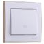 Выключатель 1-кл. СП Rain 10А IP20 с зол. боковой вставкой бел. LEZARD 703-0226-107