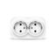 Розетка двухместная серия IONICH, с/з, о/у, 16А, 220В, белая (еврослот) - 1419 Союз