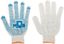 Перчатки вязаные (3 нити) 10 класс вязки х/б с ПВХ 12485