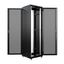 Шкаф напольный универсальный серверный R 18U 600х600мм, 4 профиля 19, двери перфорированная и сплошная металл, боковые стенки съемные, регулируемые опоры, разобранный, черный RAL 9005 - NTSS-R18U6060PD-BL УТ000100461