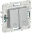 Выключатель жалюзи SKANDY 10А SK-V12S серебр. IEK SK-V15-0-10-K23