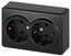 Розетка однофазная наружная (открытой установки) с заземлением со шторками антрацит 16А 250В IP 20 винтовые клеммы 11-2205-05 Эра Эксперт - Б0063047