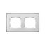 Рамка 2-м Simon82 Detail бел.; основание хром Simon 8201620-244