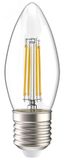 Лампа светодиодная филаментная 360° 7Вт C35 свеча прозрачная 4000К нейтр. бел. E27 230В IEK LLF-C35-7-230-40-E27-CL